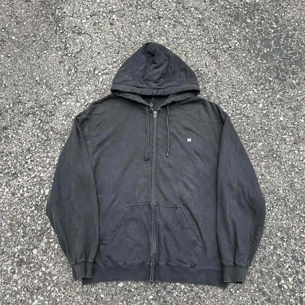 KREW Y2K Camo Zip-Up Hoodie Black